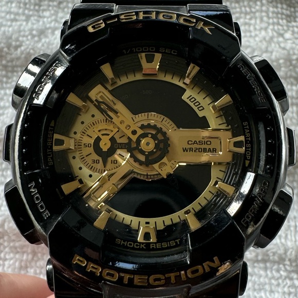 G-SHOCK | MENS CASIO WR20BAR | SHOCK RESIST | DIGITAL WATCH | LARGE | BLACK GOLD - Picture 2 of 7